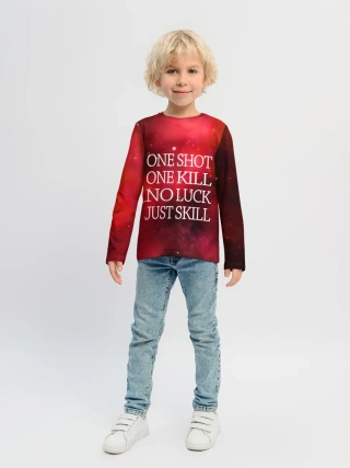 Детский лонгслив / One Shot One Kill