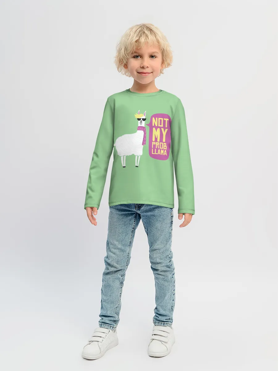 Детский лонгслив / Лама