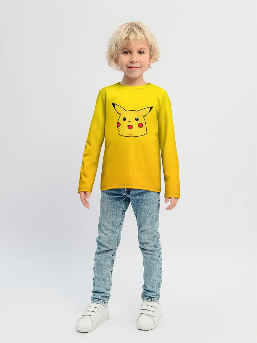 Детский лонгслив / Покемоны. Удивленный Пикачу
