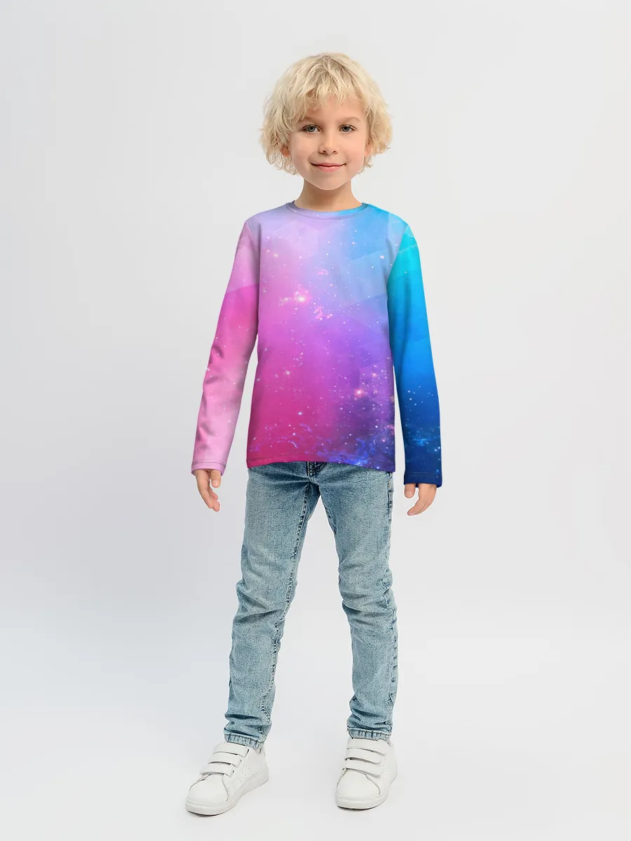 Детский лонгслив / Абстракция Блеск Градиент
