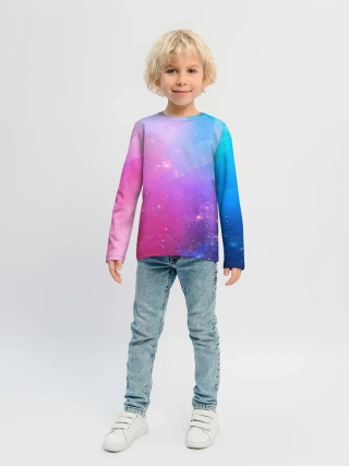 Детский лонгслив / Абстракция Блеск Градиент