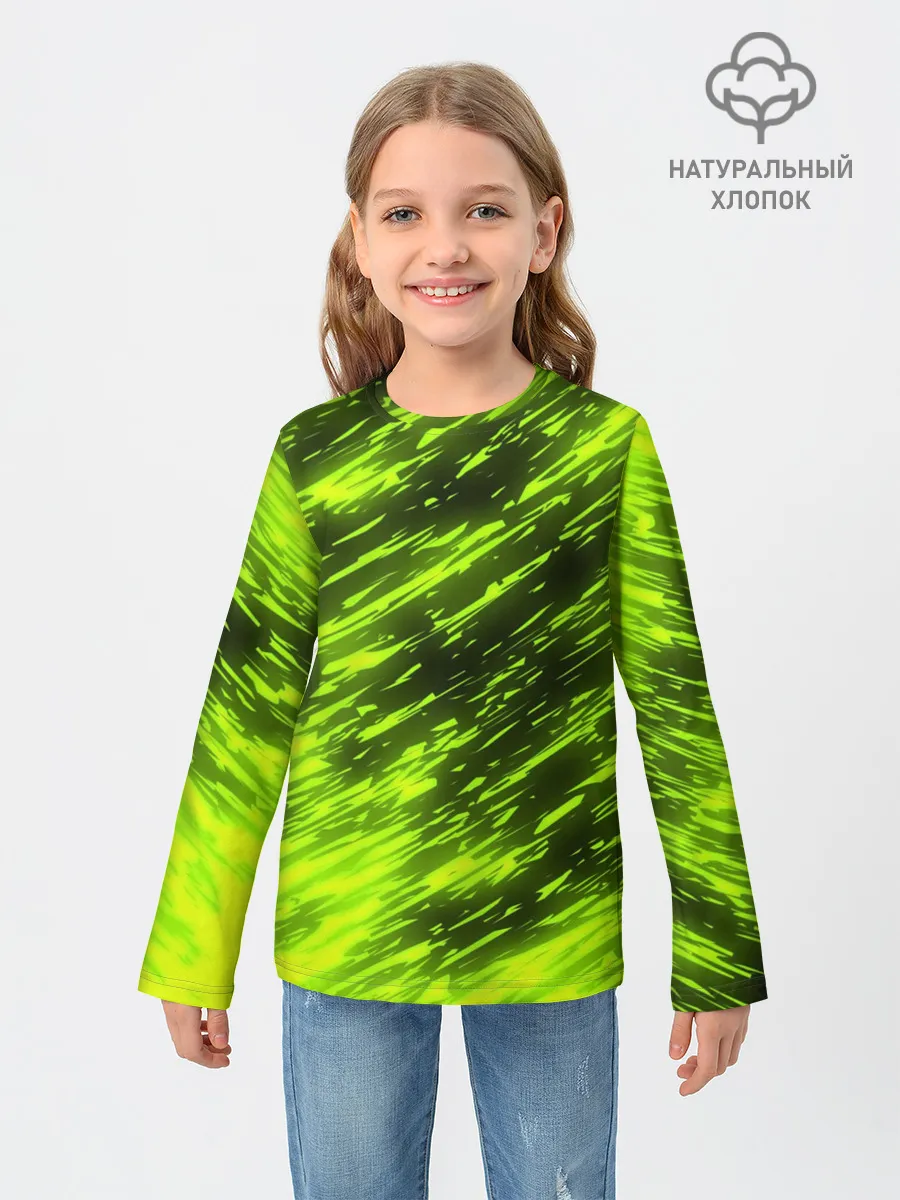 Детский лонгслив / ЗЕЛЕНЫЙ ОГОНЬ