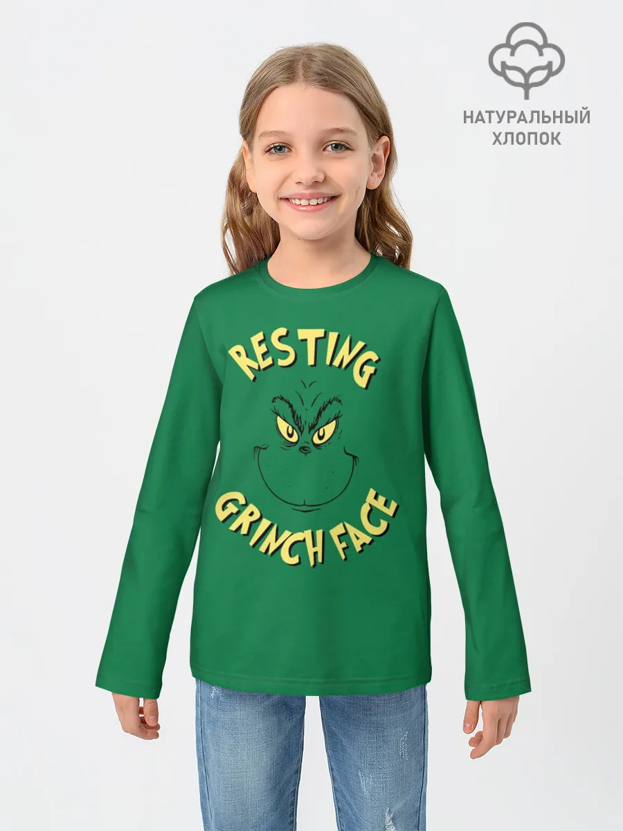 Детский лонгслив / Resting Grinch Face
