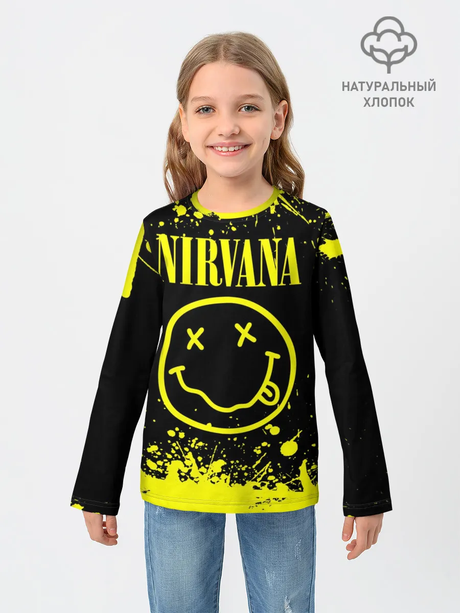 Детский лонгслив / Nirvana