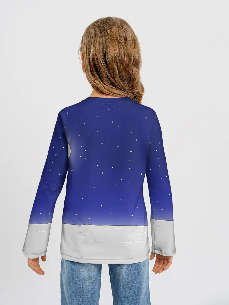 Детский лонгслив / Гомер Санта Клаус