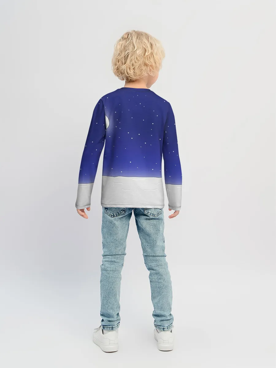 Детский лонгслив / Гомер Санта Клаус