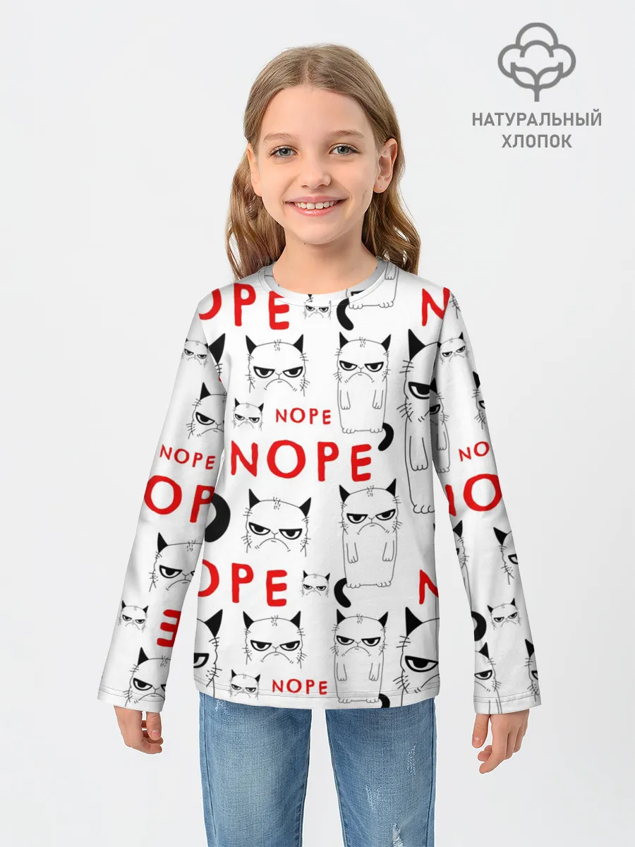 Детский лонгслив / Grumpy Cat. Nope!