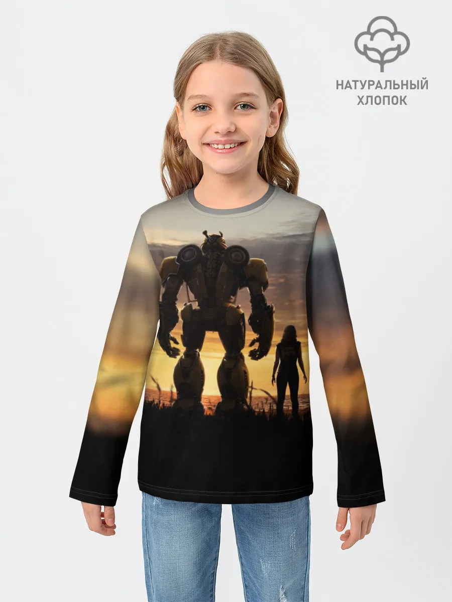 Детский лонгслив / Бамблби и Чарли на закате