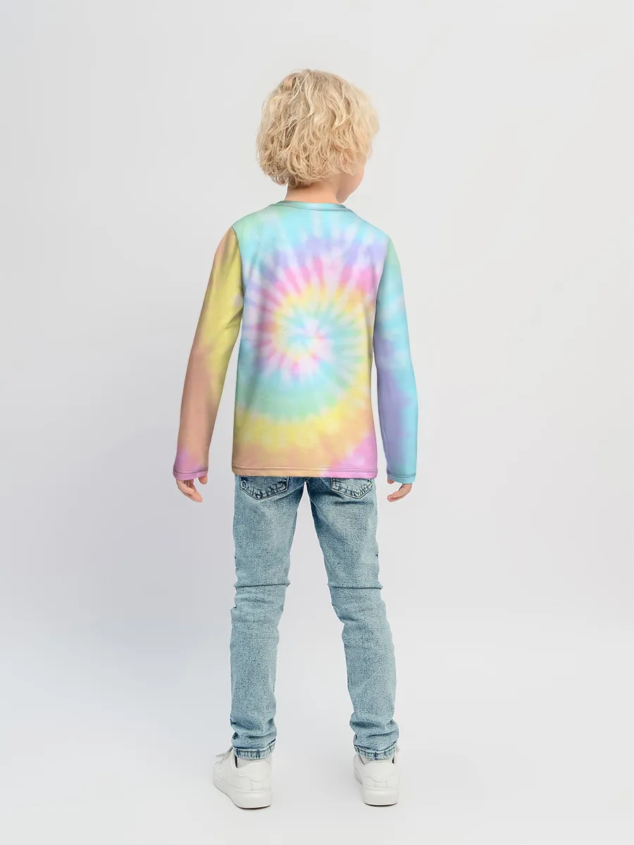 Детский лонгслив / Pastel Tie Dye