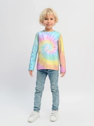 Детский лонгслив / Pastel Tie Dye