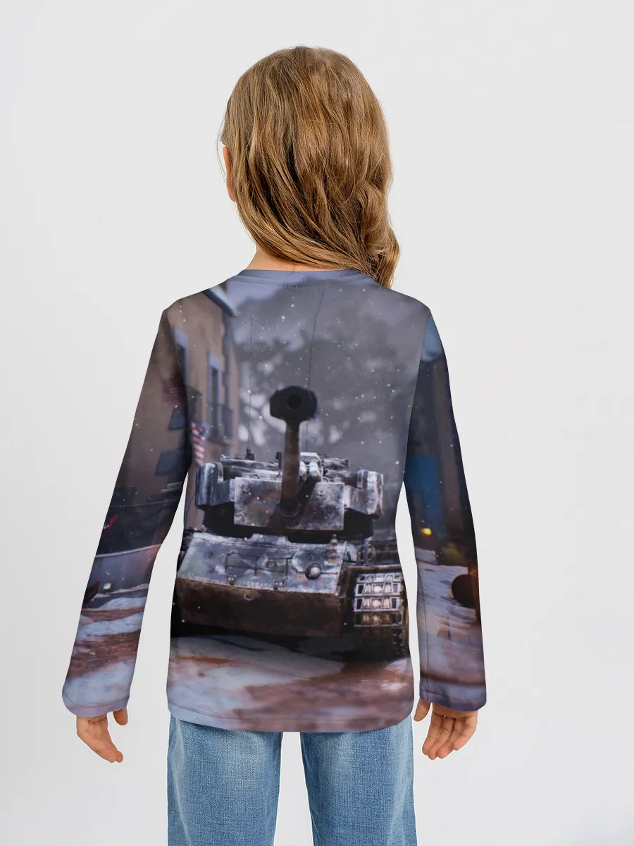 Детский лонгслив / Танк в засаде