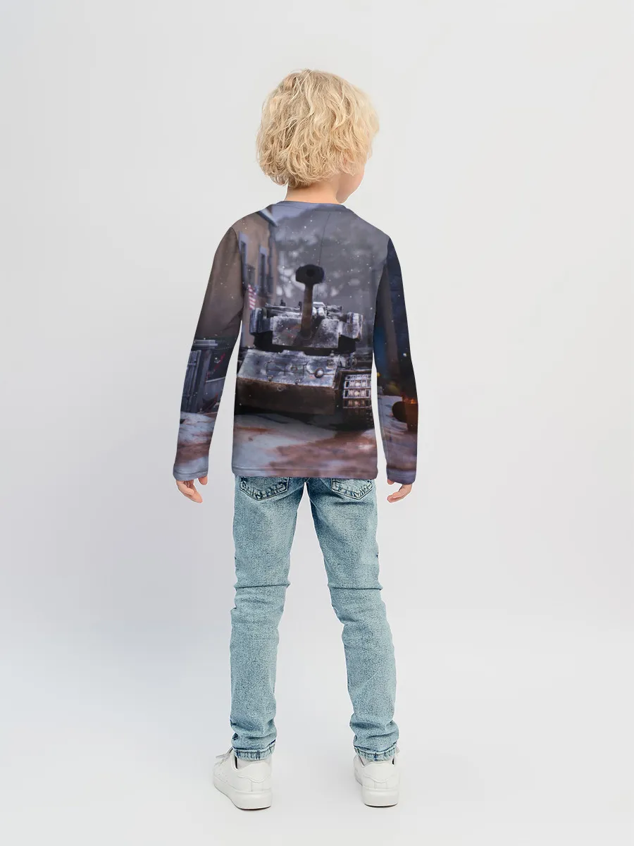 Детский лонгслив / Танк в засаде