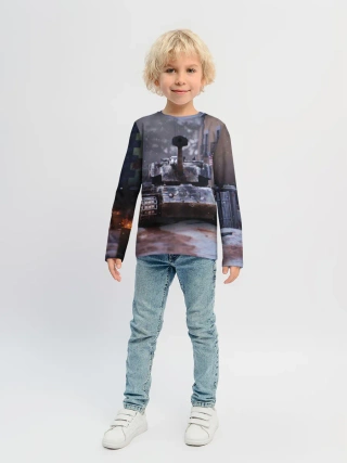 Детский лонгслив / Танк в засаде