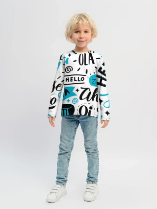 Детский лонгслив / Hello