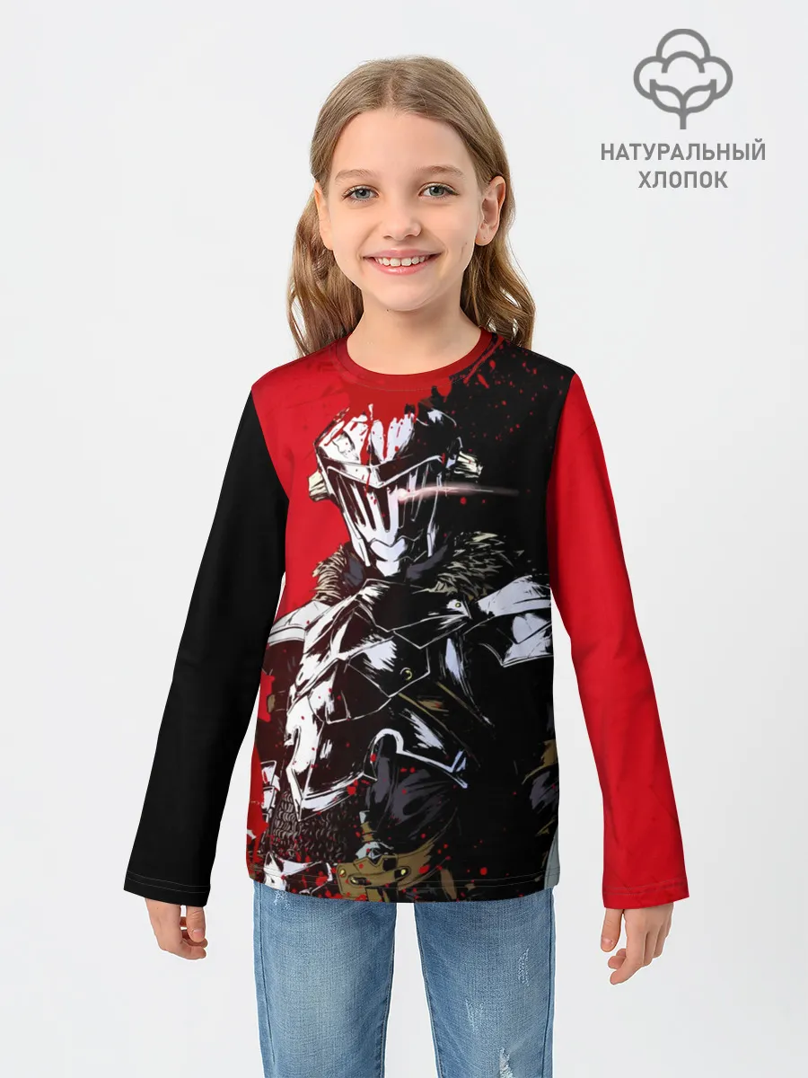Детский лонгслив / Goblin Slayer red and black