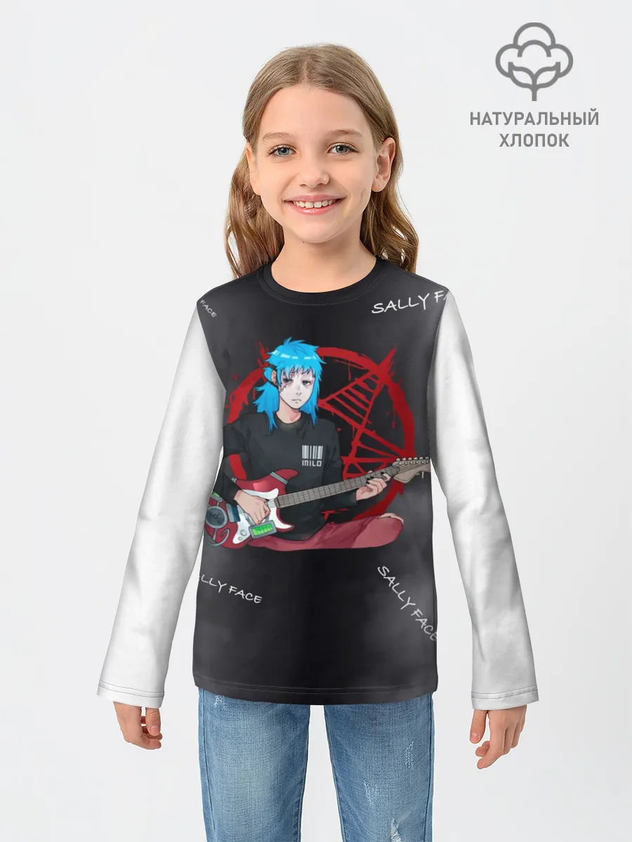 Детский лонгслив / Sally Face with a Guitar