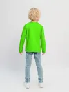 Детский лонгслив / Гранж зеленый
