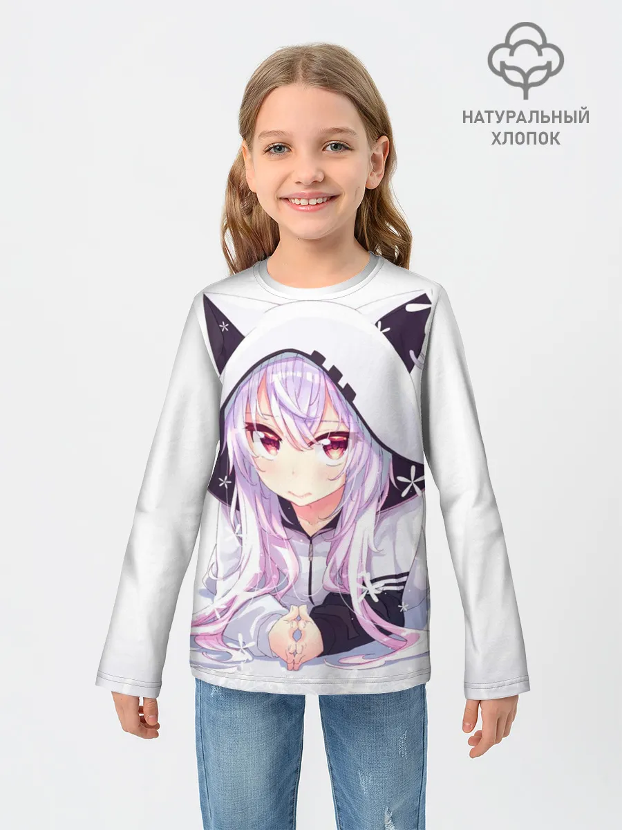 Детский лонгслив / Няшная тян