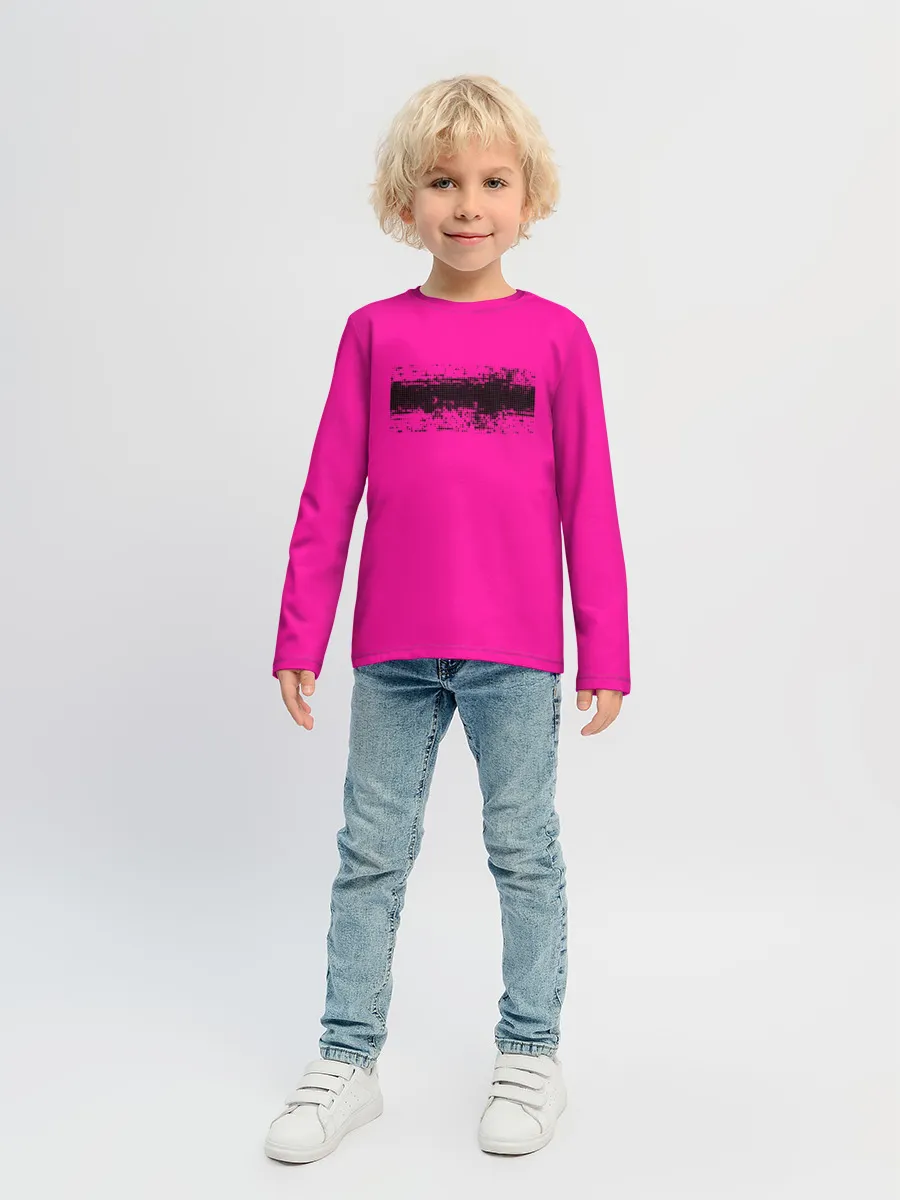 Детский лонгслив / Гранж розовый