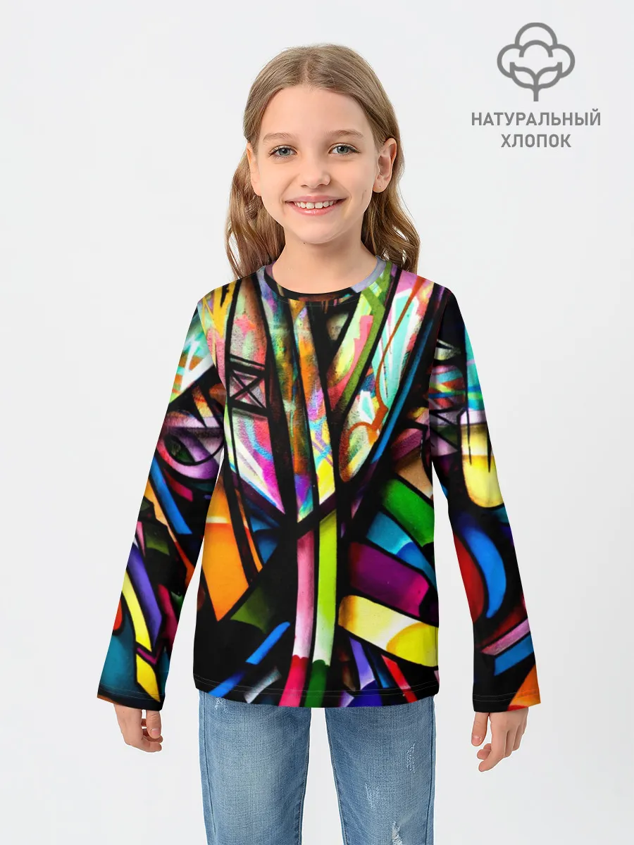 Детский лонгслив / Красочное граффити