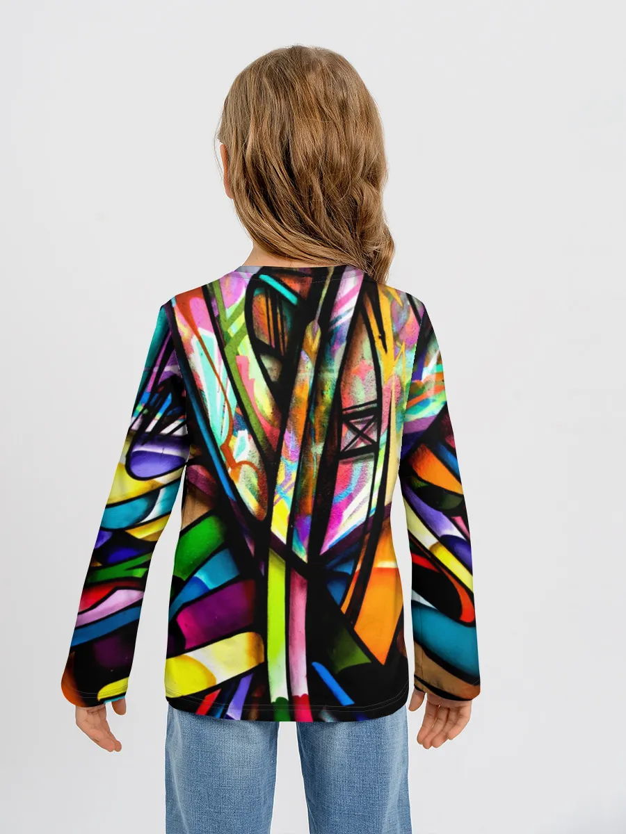 Детский лонгслив / Красочное граффити