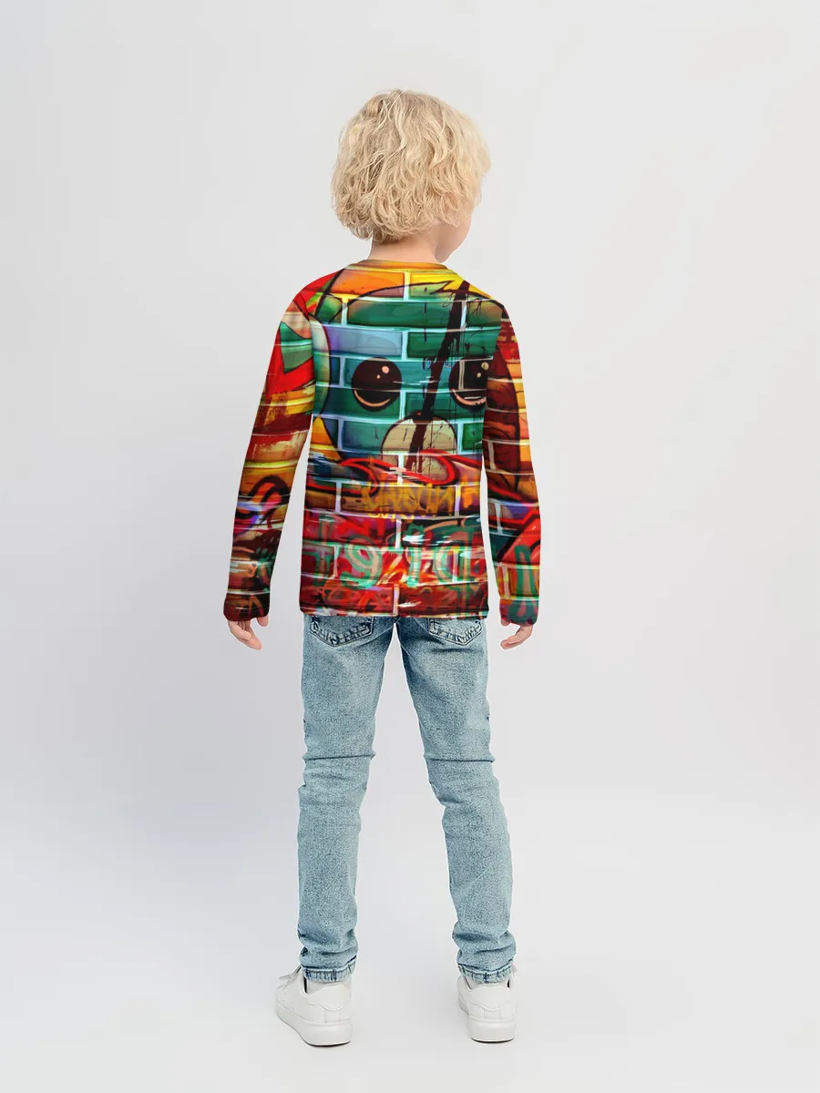 Детский лонгслив / Милый Зверёк Граффити