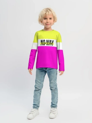 Детский лонгслив / Serious розовый