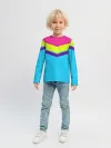 Детский лонгслив / Цветные треугольники_голубой