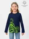 Детский лонгслив / Кислотный осьминожка