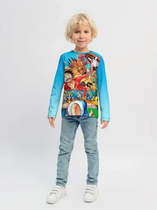 Детский лонгслив / куча мала One Piece