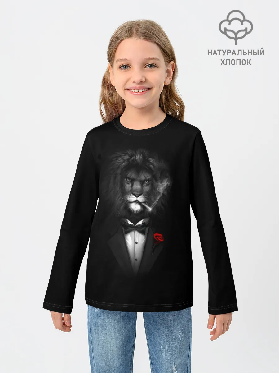 Детский лонгслив / Лев