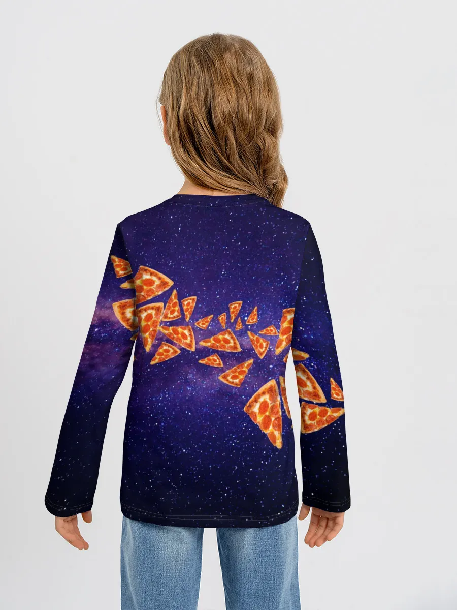 Детский лонгслив / Пицца - Кот