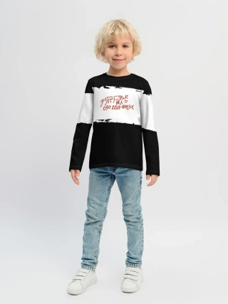 Детский лонгслив / БЕЗДОМНЫЙ БОГ. Белый отрывок