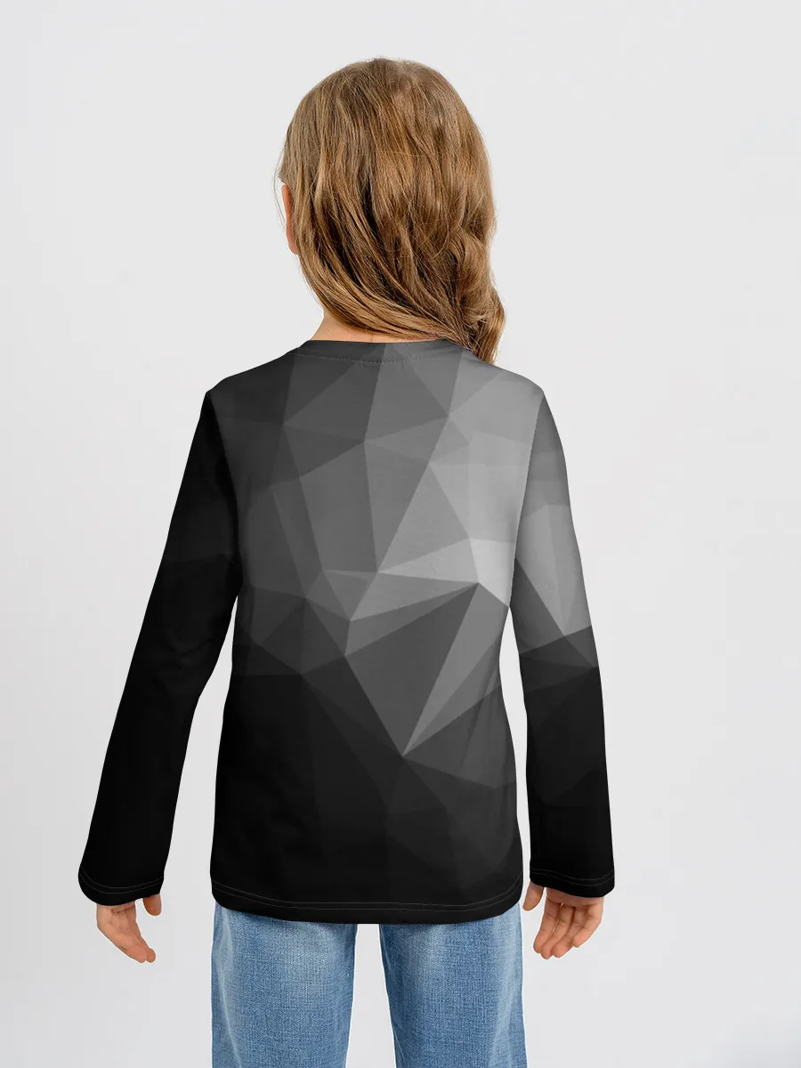 Детский лонгслив / Poly Abstract