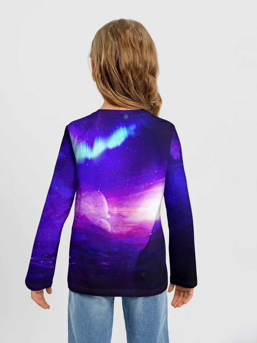 Детский лонгслив / Космическое сияние
