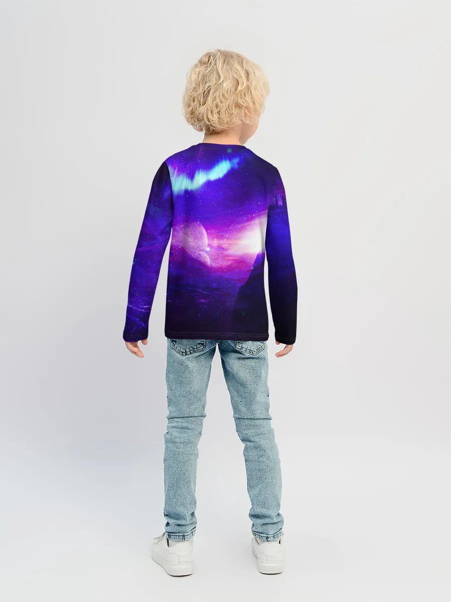 Детский лонгслив / Космическое сияние