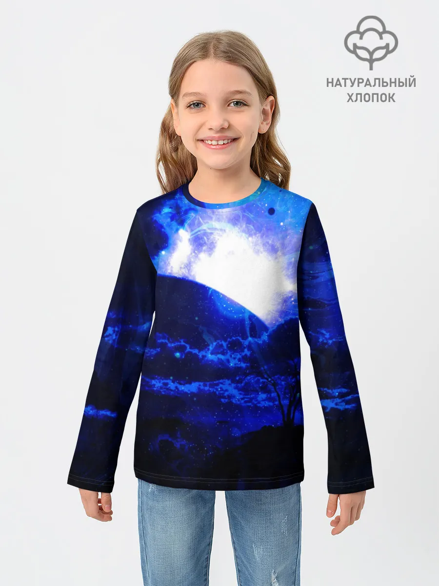 Детский лонгслив / Космический закат