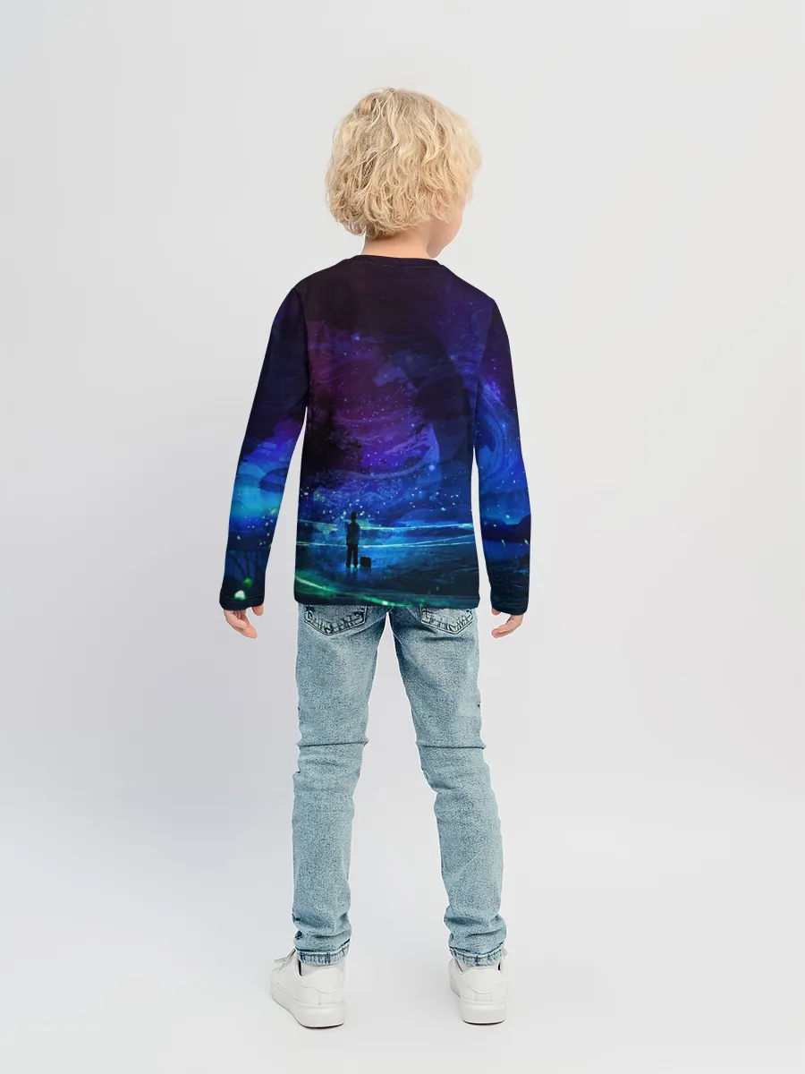 Детский лонгслив / Парень и космос