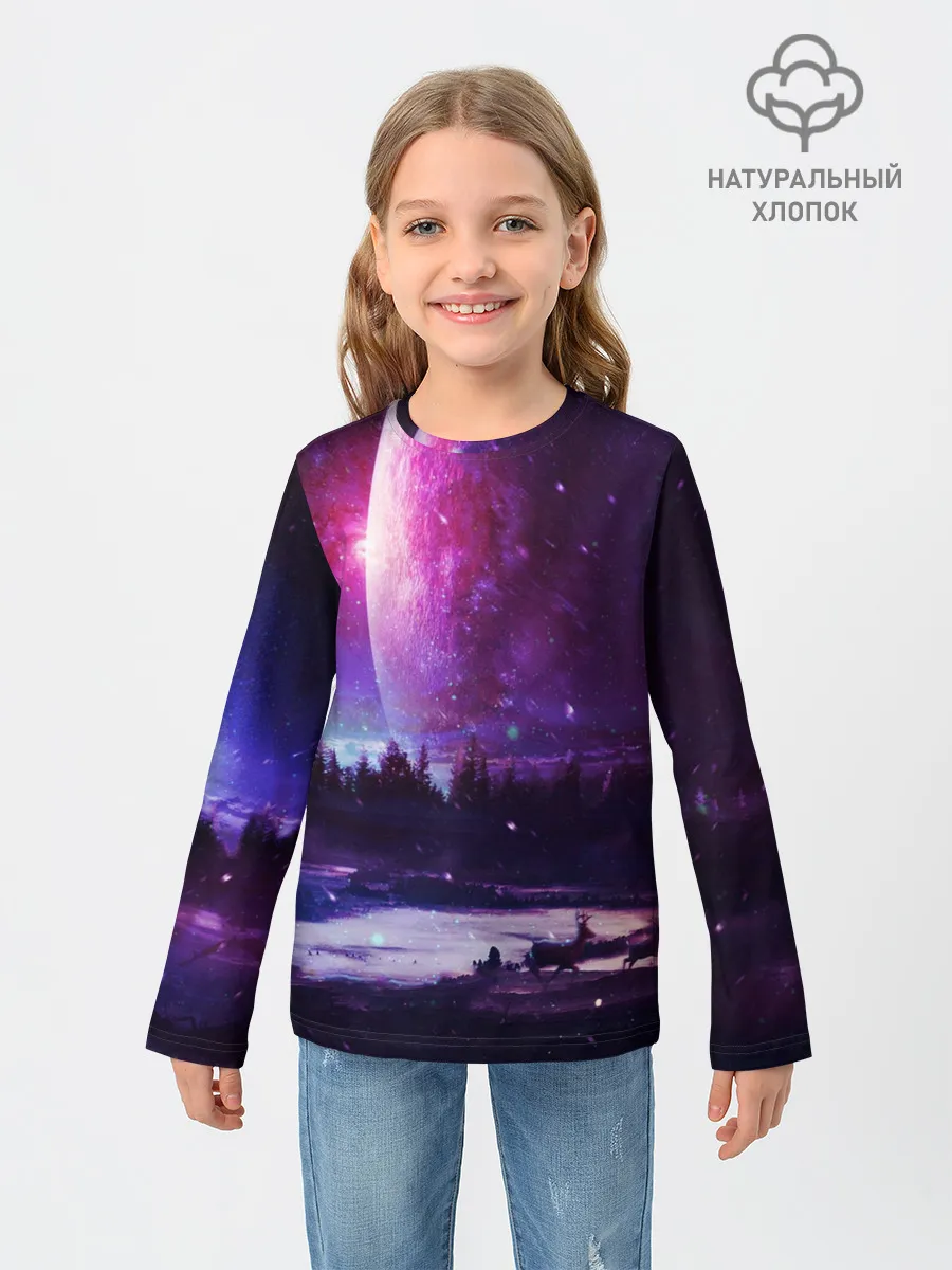 Детский лонгслив / Северный закат