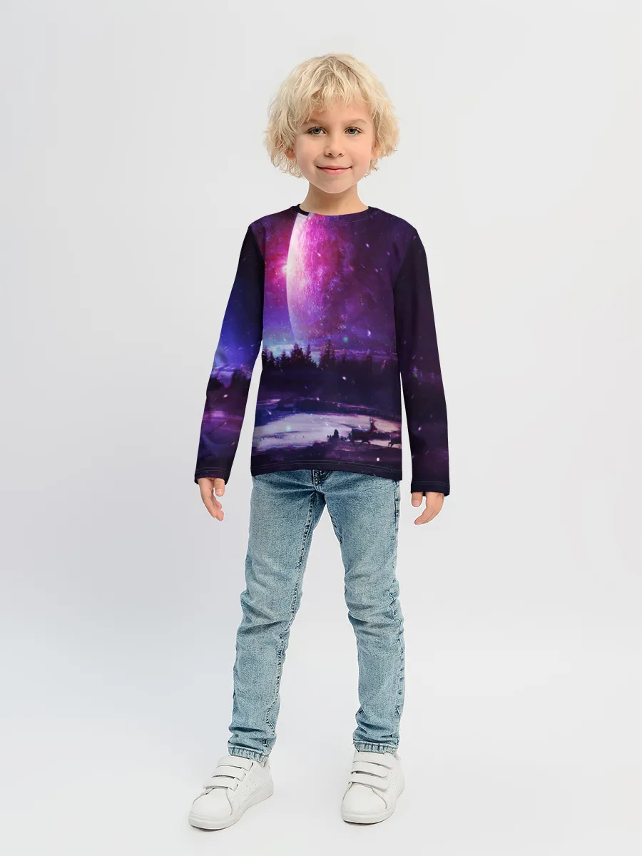 Детский лонгслив / Северный закат