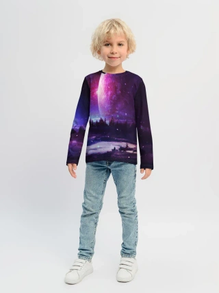 Детский лонгслив / Северный закат