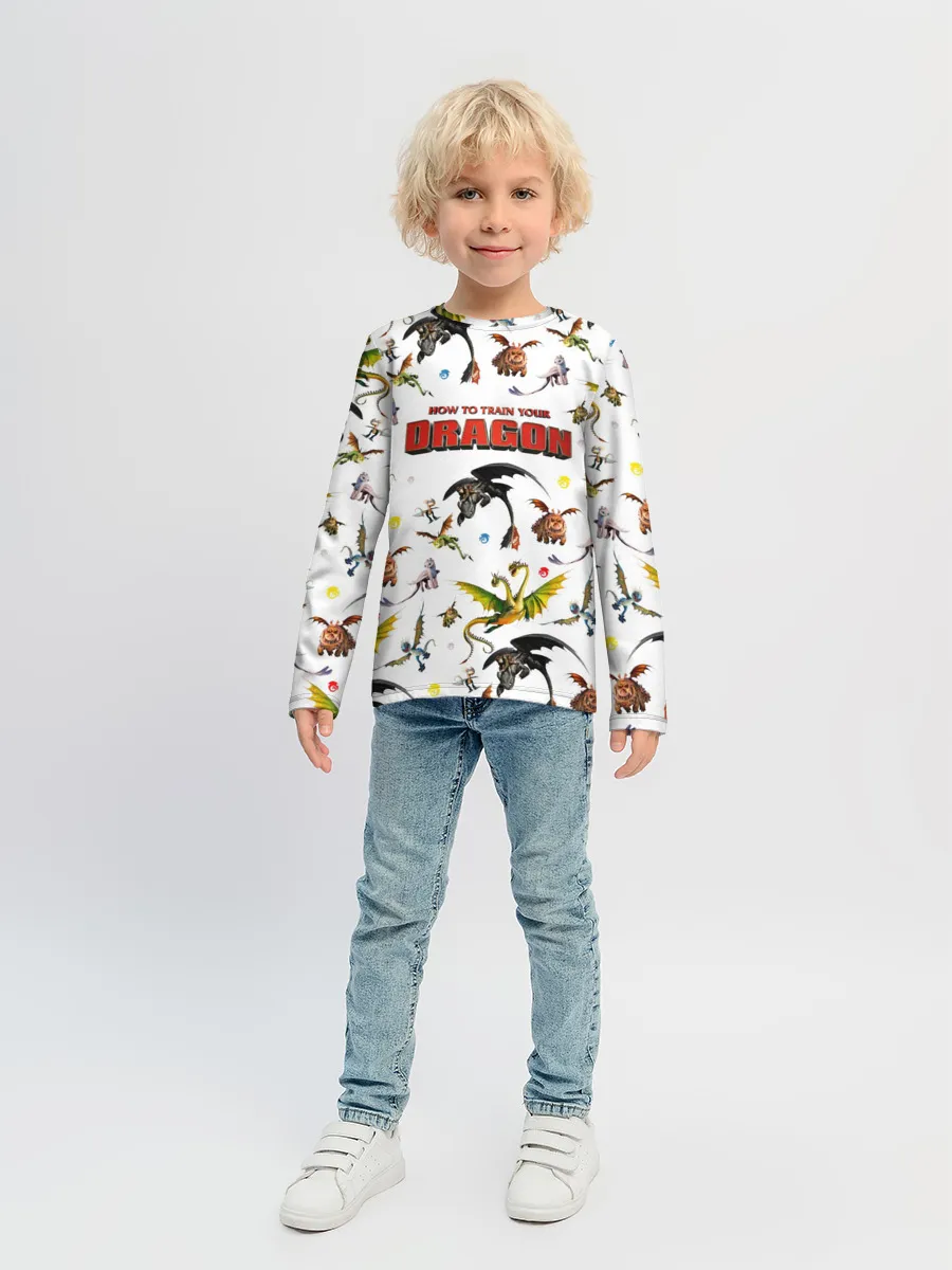 Детский лонгслив / Как приручить дракона