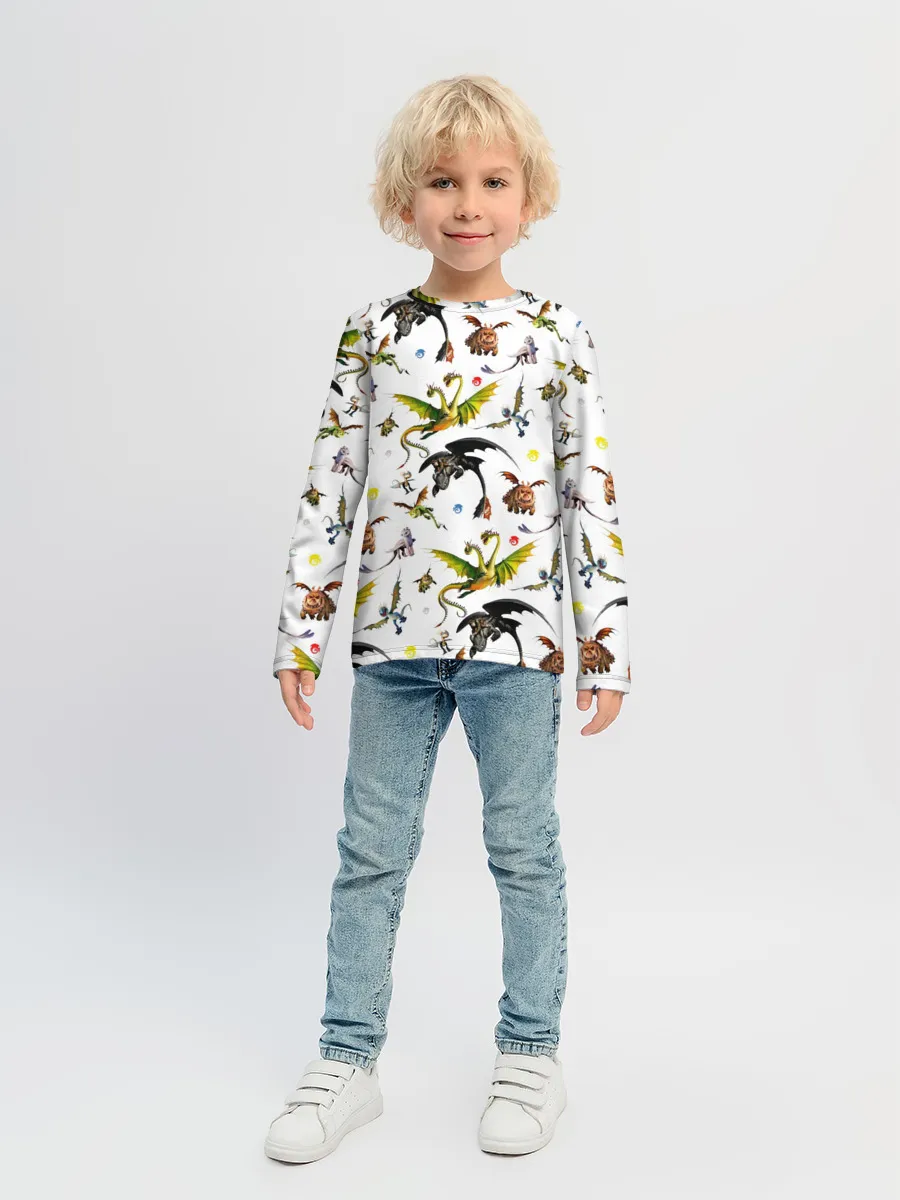 Детский лонгслив / Как приручить дракона