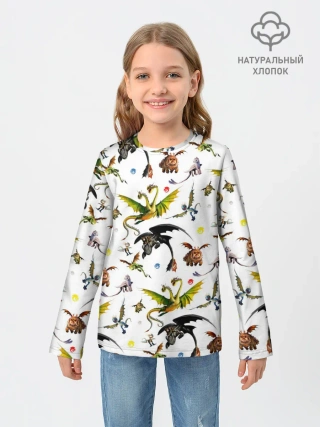 Детский лонгслив / Как приручить дракона