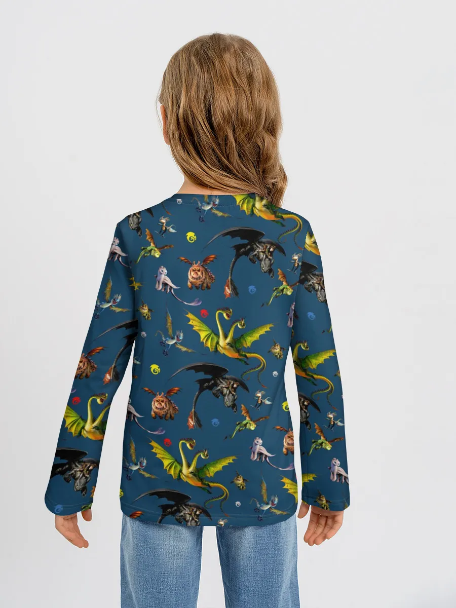 Детский лонгслив / Как приручить дракона