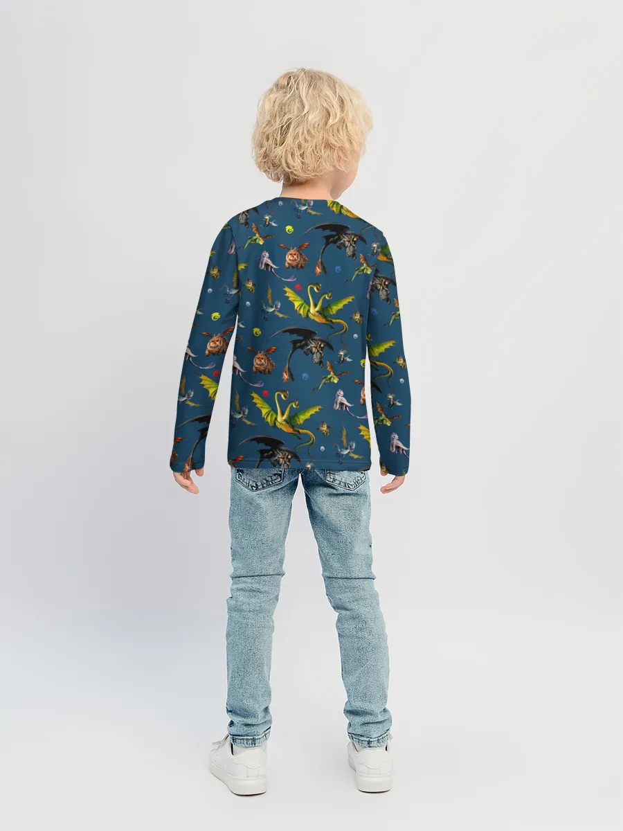 Детский лонгслив / Как приручить дракона
