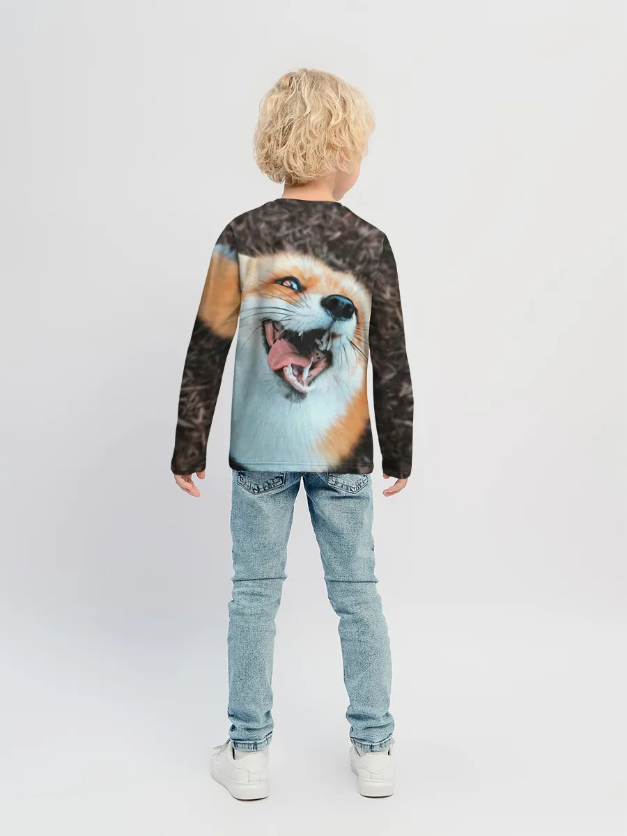 Детский лонгслив / Довольная лиса