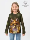 Детский лонгслив / Лисёнок и гирлянда