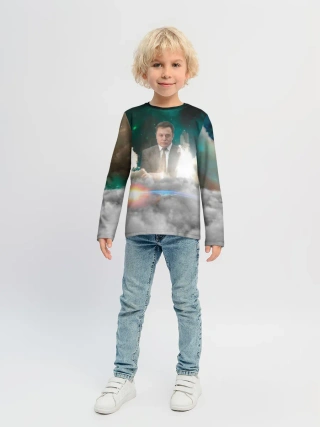 Детский лонгслив / Elon Musk Thinker