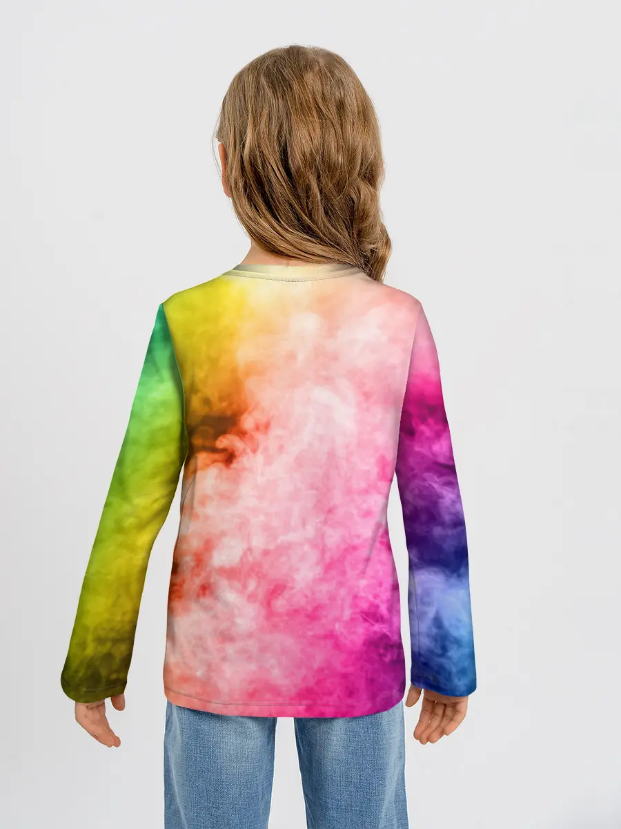 Детский лонгслив / Радужный дым